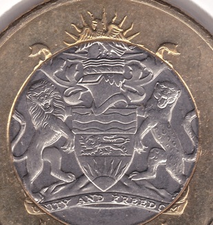 mark coin coat arms malawi unity and freedom