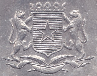 somalia coat arms coin mark
