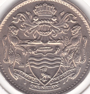 mark coin coat arms guyana