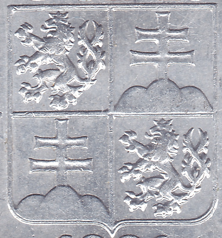 mark coin czechoslovakia coat arms