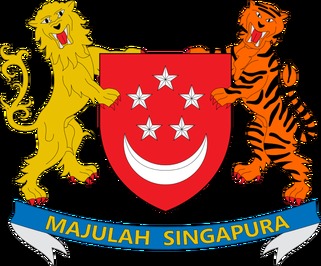 singapore singapura coat arms coin mark