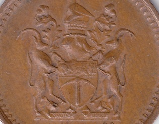 rhodesia coat arms coin mark