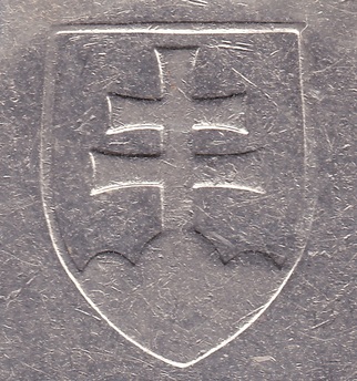 slovakia slovenska coat arms coin mark