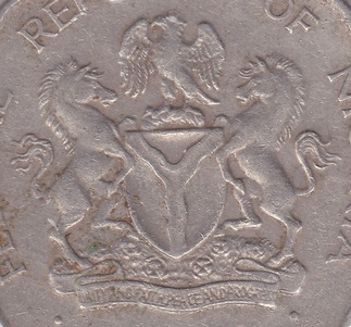 Nigeria coat arms coin mark