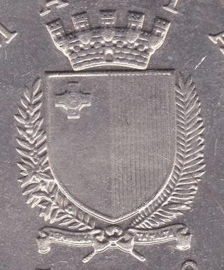 malta coat arms coin mark