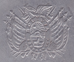 coat arms bolivia coin